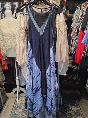 Romantic Gypsy Tie Dye Harem Jumpsuit With POCKET  L